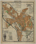 217090 Plattegrond van de stad Utrecht, met advertenties van plaatselijke bedrijven en linksonder een legenda